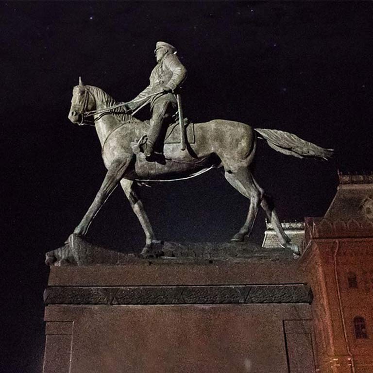 Russian statue horseman